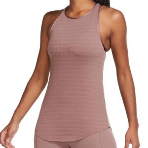 Nike Dri-FIT Mauve Brown Textured Yoga Tank